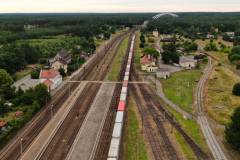 stacja, port, przewóz towarów, Maksymilianowo, widok z lotu ptaka