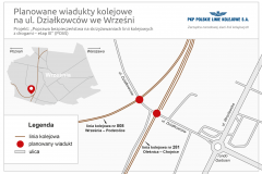 infografika, Września, nowa infrastruktura, nowe skrzyżowanie bezkolizyjne, Działkowców