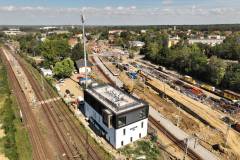 stacja, nowa infrastruktura, widok z lotu ptaka, nowy peron, Gliwice Łabędy