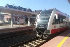 pasażer, peron, stacja, pociąg, LK356, Wągrowiec