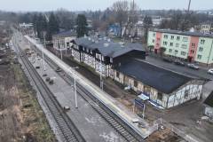 dworzec kolejowy, tor, widok z lotu ptaka, LK245, Ciechocinek