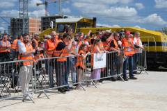 bezpieczny przejazd, zderzenie, przejazd kolejowo-drogowy, wydarzenie plenerowe, symulacja zderzenia, akcja ratunkowa, akcja ratownicza