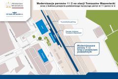 peron, stacja, tunel, Tomaszów Mazowiecki, Program  Przystankowy
