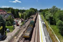 LK94, prace utrzymaniowe, maszyna AHM, widok z lotu ptaka, Zelczyn