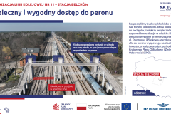 infografika, stacja, Bełchów, prace budowlane, nowa kładka