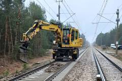 Radom, Tomaszów Mazowiecki, nowa sieć trakcyjna, nowy tor, LK22, maszyna dwudrogowa