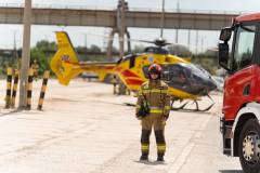 bezpieczny przejazd, kampania społeczna, przejazd kolejowo-drogowy, ratownictwo medyczne, śmigłowiec, wydarzenie plenerowe, symulacja zderzenia, lotnicze pogotowie ratunkowe, LPR, helikopter