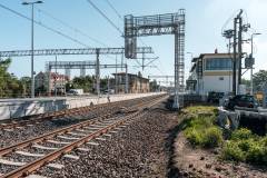 peron, stacja, tor, nastawnia, modernizacja stacji, Ostróda, KPO, roboty budowlane, warmińsko-mazurskie