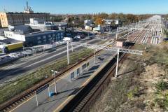 LK7, nowy tor, Warszawa Anin, nowe skrzyżowanie bezkolizyjne, widok z lotu ptaka, linia otwocka