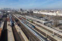 stacja, Warszawa Wschodnia, widok z góry