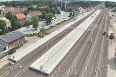 stacja, Giżycko, LK38, widok z lotu ptaka, nowy peron