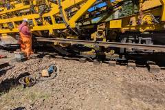 LK274, tor, Dolny Śląsk, Jelenia Góra, PUN, maszyna, nowy tor, nowy tłuczeń, Stara Kamienica