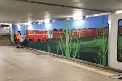 przejście podziemne, stacja, Bytom, mural