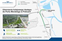 infografika, przewóz towarów, Port Police, nowa linia kolejowa, Torpol S.A., Zarząd Morskiego Portu Police, nowa bocznica