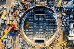 nowy przystanek, komora startowa, drążenie tunelu kolejowego, Łódź Polesie, https://tunel-laczypolske.pl/