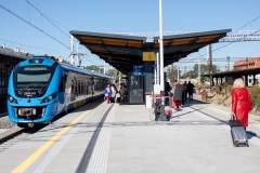 pasażer, stacja, Słupsk, nowa infrastruktura, nowy peron, pociąg osobowy