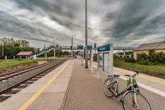 peron, linia kolejowa, modernizacja, stacja, kładka, rower, Hajnówka, KPO, wąskie gardło