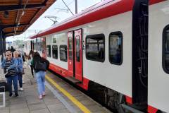 pasażer, peron, stacja, pociąg, Nakło nad Notecią