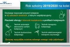 infografika, stypendium, uczniowie, edukacja przyszłych kolejarzy, praktyki zawodowe, technikum kolejowe