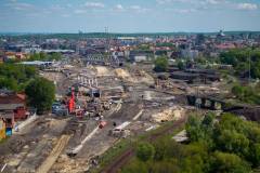 wiadukt, przebudowa, stacja, tor, Katowice, prace budowlane, katowicki węzeł kolejowy