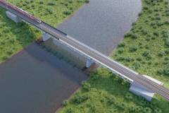 LK354, wizualizacja, most na Warcie