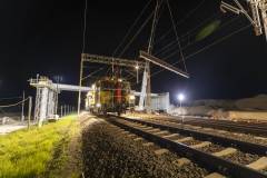 E75, Rail Baltica, CEF, budowa wiaduktu, zdjęcia nocne