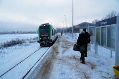 pasażer, peron, nowy przystanek, nowa infrastruktura, pociąg pasażerski, Kleszczele