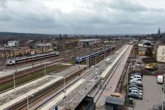 stacja, Skarżysko-Kamienna, LK25, nowa infrastruktura, widok z lotu ptaka, nowy peron