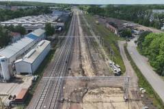 stacja, nowy tor, nowa infrastruktura, widok z lotu ptaka, nowy peron, Ostórda