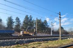 nowy przystanek, koparka, nowy peron, Towarowa Obwodnica Poznania, Poznań Suchy Las