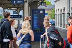 pasażer, peron, podróżny, informacja pasażerska, śląskie, Rybnik, wyświetlacz, KPO, nowy wyświetlacz, CSDIP