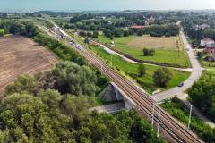 nowa infrastruktura, plac budowy, widok z lotu ptaka, Kraków Kościelniki, nowy parking