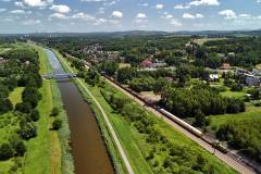 LK94, prace utrzymaniowe, maszyna AHM, widok z lotu ptaka, Zelczyn