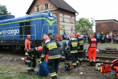 SOK, Straż Ochrony Kolei, bezpieczny przejazd, bezpieczeństwo, zderzenie, wypadek, kampania społeczna, Czeluścin, straż pożarna, policja, ratownik, ratownictwo medyczne, lokomotywa