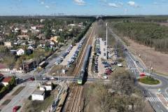 pociąg, budowa tunelu, plac budowy, Warszawa Wesoła, Praskiego Pułku