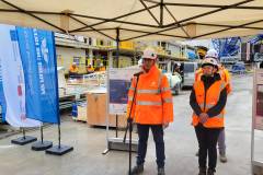 TBM, briefing prasowy, tarcza, Klimczak Dariusz, Męcina, Kinga, Jadwiga, podziemny tunel