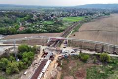 nowa infrastruktura, nowy wiadukt drogowy, widok z lotu ptaka, Pisary