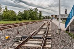 linia kolejowa, stacja, kładka, tor, Hajnówka, KPO, wąskie gardło