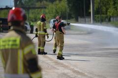 bezpieczny przejazd, zderzenie, przejazd kolejowo-drogowy, straż pożarna, strażak, wydarzenie plenerowe, symulacja zderzenia, akcja ratunkowa, akcja ratownicza