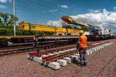 linia kolejowa, wielkopolskie, Opalenica, tor, maszyna, robotnik, KPO