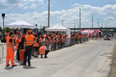 bezpieczny przejazd, zderzenie, przejazd kolejowo-drogowy, wydarzenie plenerowe, symulacja zderzenia, akcja ratunkowa, akcja ratownicza