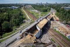 E65, Katowice, nowy wiadukt, nowa infrastruktura, katowicki węzeł kolejowy, widok z lotu ptaka, Bagienna