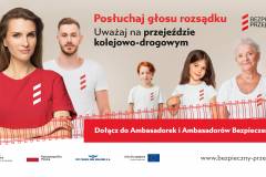 bezpieczny przejazd, bezpieczeństwo, kampania społeczna, materiał informacyjny, billboard, materiał promocyjny, ambasadorka bezpieczeństwa, ambasadorki bezpieczeństwa, ambasador bezpieczeństwa, ambasadorzy bezpieczeństwa