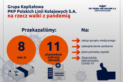 infografika, darowizna PLK, PPM-T, Dolkom, Grupa Kapitałowa PLK, COVID-19, pandemia, urządzenia medyczne, Samodzielny Publiczny Zakład Opieki Zdrowotnej w Parczewie, Szpitale Pomorskie Sp. z o.o., Samodzielny Publiczny Wielospecjalistyczny Zakład Opieki Zdrowotnej MSWiA w Bydgoszczy