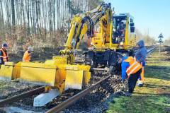 Chojnice, Kościerzyna, maszyna, nowa infrastruktura, prace na linii