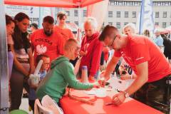 bezpieczny przejazd, kampania społeczna, szlaban na ryzyko, Gdynia, edukacja, edukacja dzieci, wydarzenie plenerowe, stoisko, stoisko kampanii, Moto Safety Day, edukacja dorosłych