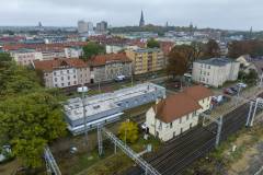 E59, CEF, budowa peronu, Stargard, przebudowa wiaduktu, prace przy wiadukcie, LCS Stargard