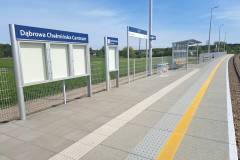 nowy przystanek, nowa infrastruktura, nowy peron, Dąbrowa Chełmińska