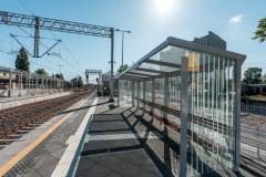 peron, stacja, tor, modernizacja stacji, Ostróda, KPO, wiata przystankowa, warmińsko-mazurskie