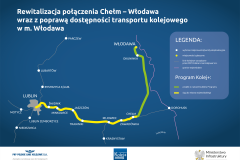 infografika, dokumentacja projektowa, Chełm, podpisanie umowy, Kolej+, nowe połączenia kolejowe, LK81, Włodawa